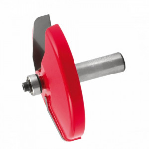 Freza pentru tablii, profil drept cu unghiuri rotunjite, placata CMS Z2, cu coada si rulment copier inferior - 99-22412P - Img 2