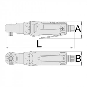 Mini antrenor reversibil pneumatic 3/8" - 1532 - Img 3
