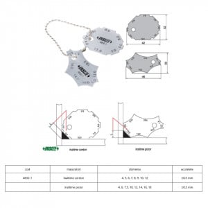 Sablon pentru sudura 4832-1 - Insize detalii