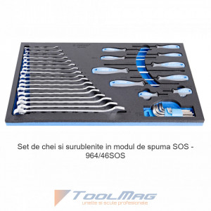 Set de scule de 127 piese in module SOS in carucior de scule - 1011CEV4 - Img 3