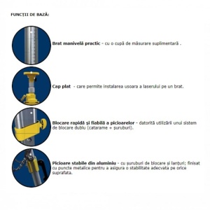 Trepied SJJ40 pentru aparate de masurare cu laser - Img 4