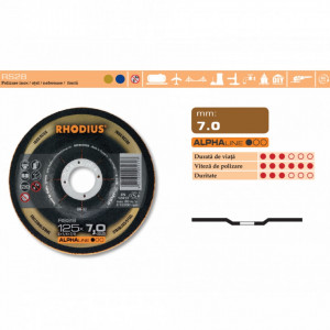 Discuri abrazive polizare inox/otel/neferoase/fonta (115-230 mm) - RS28 - Img 3