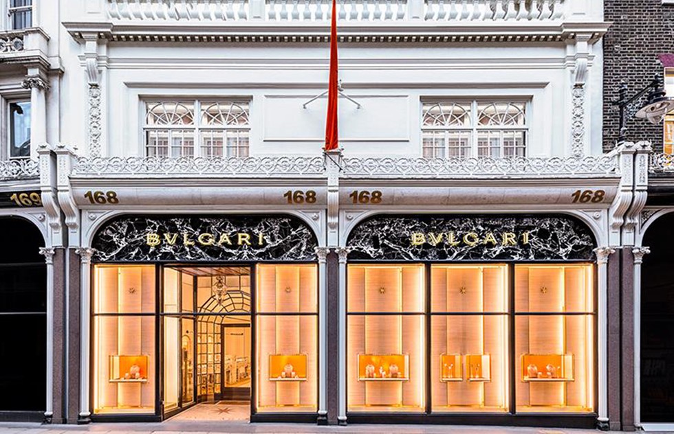 Магазинът на Bvlgari в Лондон. Снимка: bulgari.com