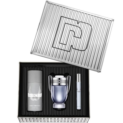 Paco Rabanne Invictus Комплект (EDT 50ml + EDT 10ml + Deo Spray 150ml) за Мъже - Img 1