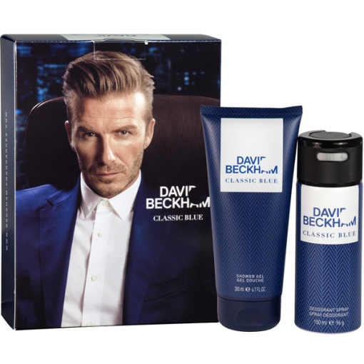 David Beckham Classic Blue Комплект (Deo Spray 150ml + SG 200ml) за Мъже - Img 1