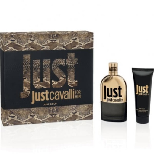 Roberto Cavalli Just Cavalli Gold Him Комплект (EDP 90ml + SG 75ml) за Мъже - Img 1