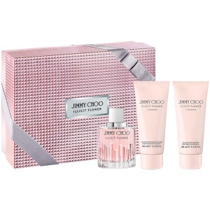 Jimmy Choo Illicit Flower Комплект (EDT 100ml + BL 100ml + SG 100ml) за Жени - Img 1