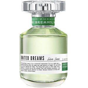 Benetton United Dreams Live Free EDT 80ml за Жени БЕЗ ОПАКОВКА