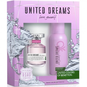 Benetton United Dreams Love Yourself Комплект (EDT 80ml + Deo Spray 150ml) за Жени