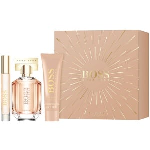 Boss The Scent for Her Комплект (EDP 50ml + EDP 7.4ml + BL 50ml) за Жени