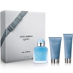 Dolce&Gabbana Light Blue Eau Intense Pour Homme Комплект (EDP 100ml + AS Balm 75ml + SG 50ml) за Мъже - Img 1