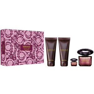 Versace Crystal Noir Комплект (EDP 90ml + EDP 5ml + BL 100ml + SG 100ml) за Жени