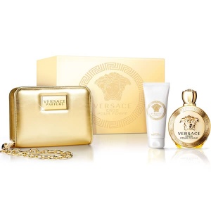 Versace Eros Pour Femme Комплект (EDP 100ml + BL 100ml + Bag) за Жени