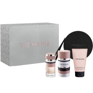 Trussardi Eau de Parfum Комплект (EDP 90ml + Silk Body Emulsion 100ml + Beauty Bag) за Жени - Img 1