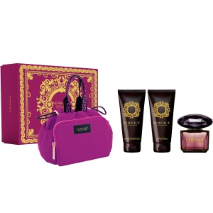 Versace Crystal Noir Комплект (EDT 90ml + BL 100ml + SG 100ml + Bag) за Жени