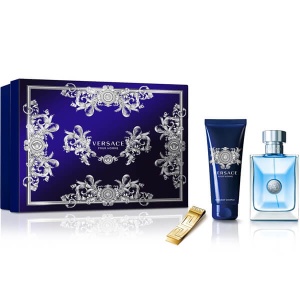 Versace Pour Homme Комплект (EDT 100ml + SG 100ml + Щипка за пари) за Мъже