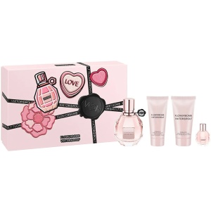 Viktor & Rolf Flowerbomb Комплект (EDP 50ml + EDP 7ml + Body Cream 40ml + BL 50ml) за Жени - Img 1