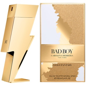 Carolina Herrera Bad Boy Gold Fantasy EDT 100ml за Мъже - Img 1
