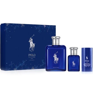 Ralph Lauren Polo Blue Eau de Parfum Комплект (EDP 125ml + EDP 40ml + Deo Stick 40ml) за Мъже