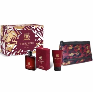 Trussardi Uomo The Red Комплект (EDT 100ml + SG 100ml + Bag) за Мъже - Img 1