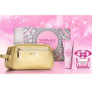 Versace Bright Crystal Absolu Комплект (EDP 90ml + BL 100ml + Ключодържател) за Жени - Img 4