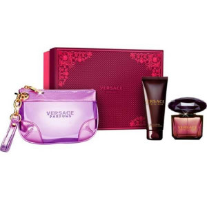 Versace Crystal Noir Комплект (EDT 90ml + BL 100ml + Bag) за Жени - Img 2