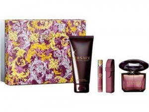 Versace Crystal Noir Комплект (EDT 90ml + BL 100ml + Roll 10ml) за Жени - Img 1
