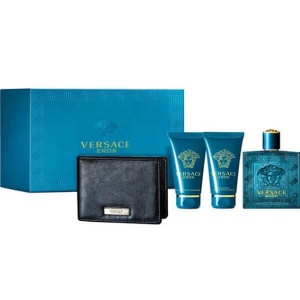 Versace Eros Комплект (EDT 100ml + AS Balm 50ml + SG 50ml + портфейл) за Мъже - Img 1