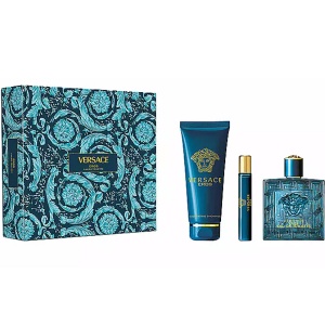 Versace Eros Комплект (EDT 100ml + EDT 10ml + SG 150ml) за Мъже - Img 1