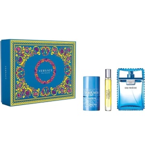 Versace Man Eau Fraiche Комплект (EDT 100ml + EDT 10ml + Deo Stick 75ml) за Мъже