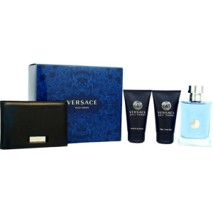 Versace Pour Homme Комплект (EDT 100ml + AS Balm 50ml + SG 50ml + Портфейл) за Мъже - Img 3