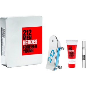 Carolina Herrera 212 Heroes Комплект (EDT 90ml + EDT 10ml + SG 100ml) за Мъже
