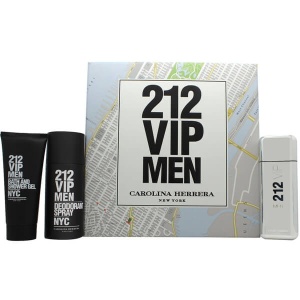 Carolina Herrera 212 VIP Men Комплект (EDT 100ml + Deo Spray 150ml + SG 75ml) за Мъже