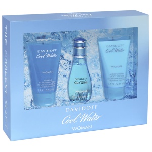 Davidoff Cool Water Комплект (EDT 30ml + BL 50ml + SG 50ml) за Жени