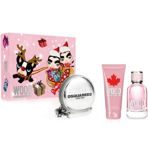 Dsquared2 Wood for Her Комплект (EDT 100ml + SG 100ml + Purse) за Жени