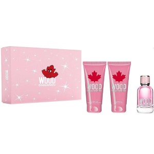 Dsquared2 Wood for Her Комплект (EDT 50ml + BL 100ml + SG 100ml) за Жени - Img 1