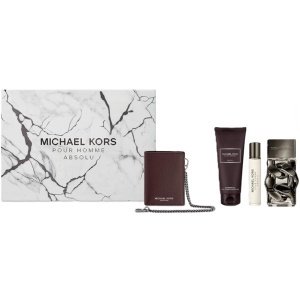 Michael Kors Pour Homme Absolu Комплект (EDP 100ml + SG 50ml + EDP 10ml + Brown Wallet) за Мъже