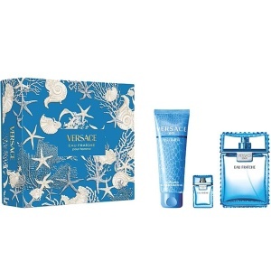 Versace Man Eau Fraiche Комплект (EDT 100ml + EDT 5ml + SG 150ml) за Мъже