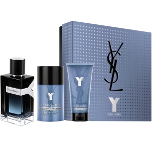 YSL Y Eau de Parfum Комплект (EDP 100ml + SG 50ml + Deo Stick 75ml) за Мъже