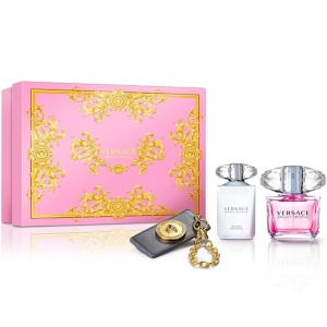 Versace Bright Crystal Комплект (EDT 90ml + BL 100ml + Ключодържател) за Жени