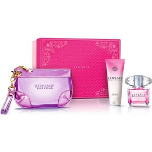 Versace Bright Crystal Комплект (EDT 90ml + BL 100ml + Чанта) за Жени - Img 2