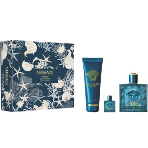 Versace Eros Комплект (EDT 100ml + EDT 5ml + SG 150ml) за Мъже