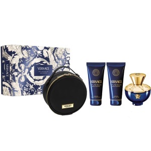 Versace Pour Femme Dylan Blue Комплект (EDP 100ml + BL 100ml + SG 100ml + Bag) за Жени