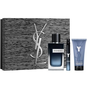 YSL Y Eau de Parfum Комплект (EDP 100ml + EDP 10ml + SG 50ml) за Мъже
