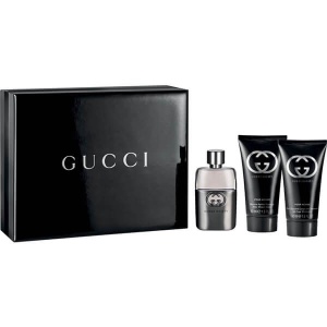 Gucci Guilty Pour Homme Комплект (EDT 50ml + After Shave Balm 50ml + SG 50ml) за Мъже - Img 1