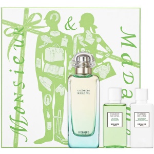 Hermes Un Jardin Sur Le Nil Комплект (EDT 100ml + BL 40ml + SG 40ml) за Мъже и Жени