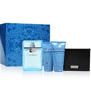 Versace Man Eau Fraiche Комплект (EDT 100ml + AS Balm 50ml + SG 50ml + портфейл) за Мъже