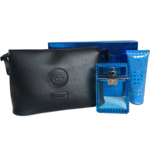 Versace Man Eau Fraiche Комплект (EDT 100ml +SG 100ml + Bag) за Мъже