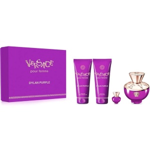 Versace Pour Femme Dylan Purple Комплект (EDP 100ml + EDP 5ml + BL 100ml + SG 100ml) за Жени