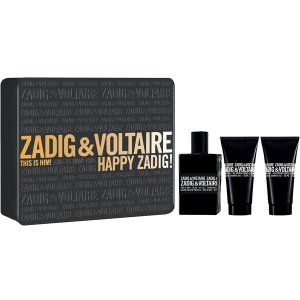 Zadig & Voltaire This is Him Комплект (EDT 50ml + SG 50ml + SG 50ml) Happy Zadig! за Мъже - Img 1